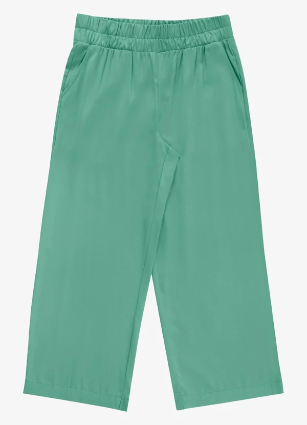 Calca Feminina Pantalona Viscose Verde - SECRET GLAM