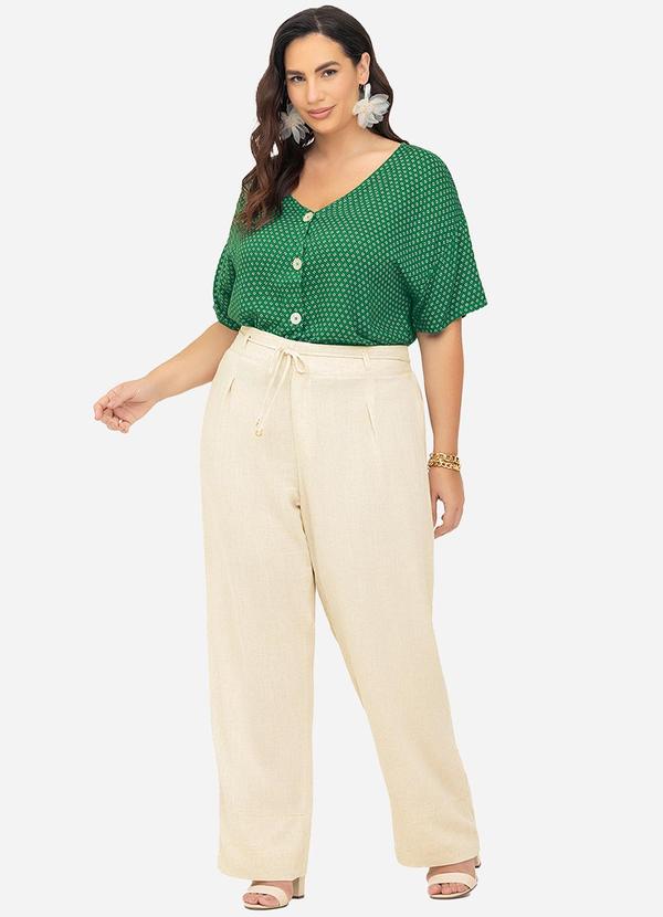 Secret Glam - Calça Feminina Reta Bege 3