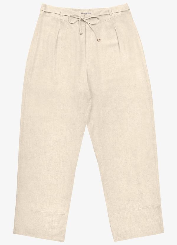 Secret Glam - Calça Feminina Reta Bege 4