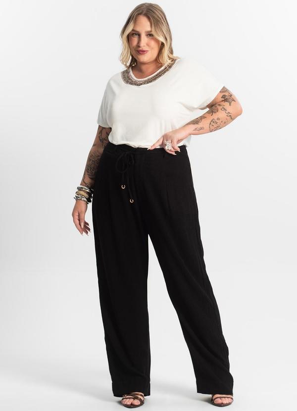 Secret Glam - Calça Feminina Reta Preto 4