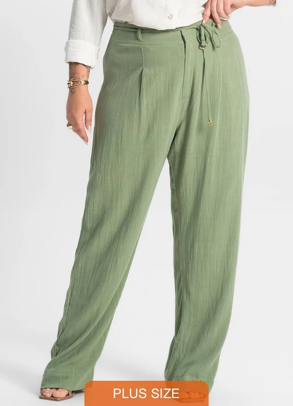 Secret Glam - Calça Feminina Reta Verde