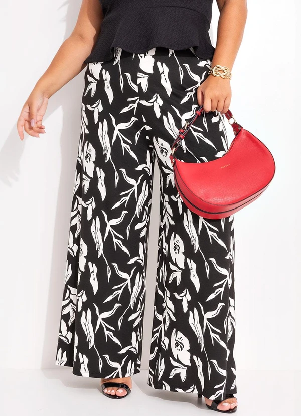 Marguerite - Calça Folhagem Dark em Malha de Viscose 3