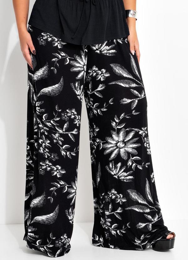 Marguerite - Calça Folhagem Preta em Malha Tricô 5