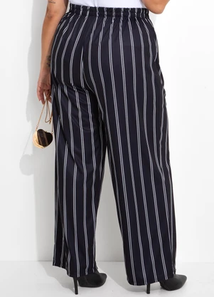 Marguerite - Calça Listras em Jersey Acetinado - MARGUERITE