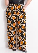 Cal�a Oncinha Pantalona Viscose Plana
