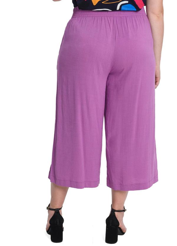 Secret Glam - Calça Pantacourt Feminina Plus Size Roxo 2