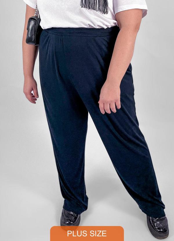 Miss Masy Plus - Calça Pantalona Isabel Preto