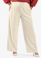 Secret Glam - Calça Pantalona Linho Plus Size Preto - variação: Bege