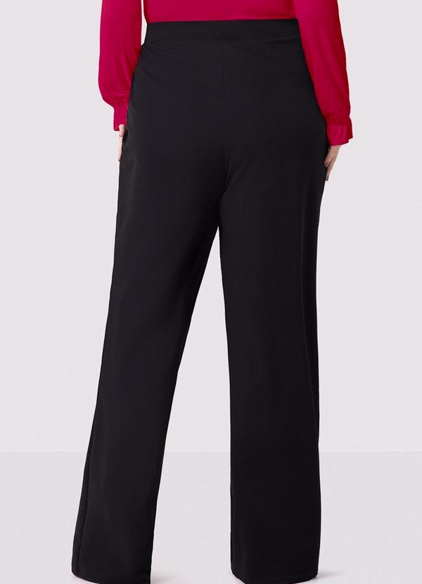 Lunender Mais Mulher - Calça Pantalona Plus Size em Malha Alfaiataria Preta 2