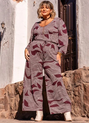 Marguerite - Calça Pontilhado em Malha de Viscose - MARGUERITE