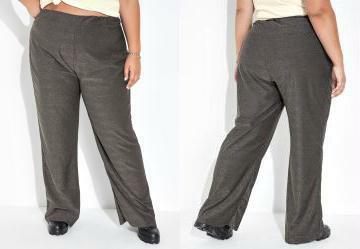 Cala Prata Wide Leg com Brilho Plus Size