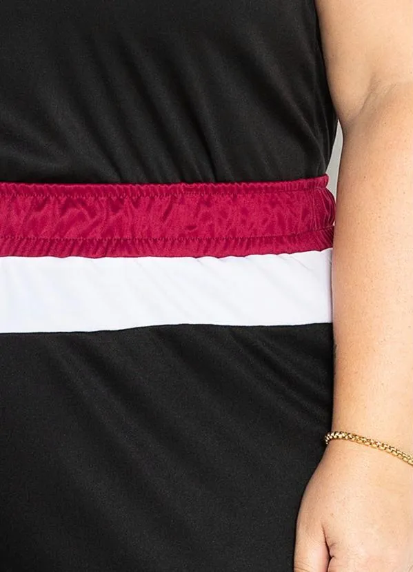 Marguerite - Calça Preta com Cós Contrastante Plus Size 3