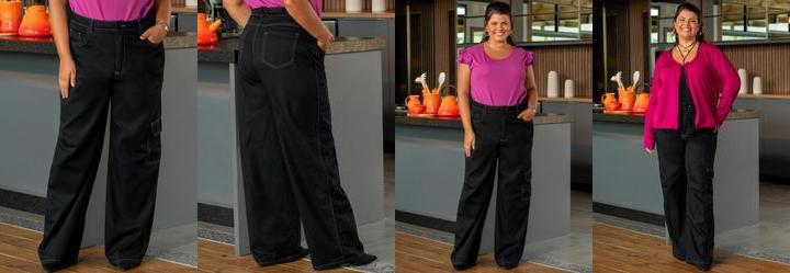 Cala Preta em Sarja com Bolso Cargo