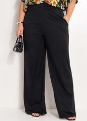 Cala Preto com Elstico no Cs Plus Size