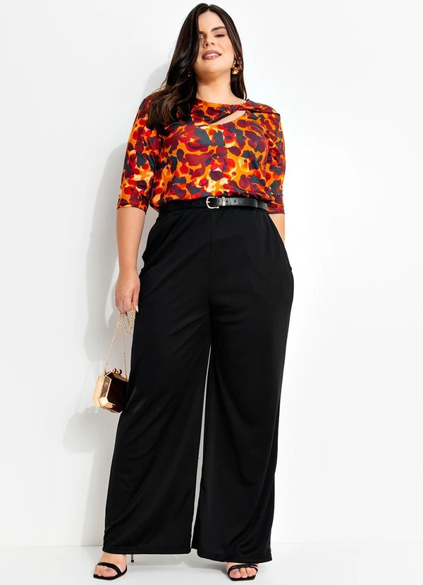 Marguerite - Calça Preto com Elástico no Cós Plus Size 5