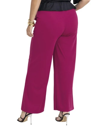 Marguerite - Calça Púrpura com Elástico no Cós Plus Size - MARGUERITE