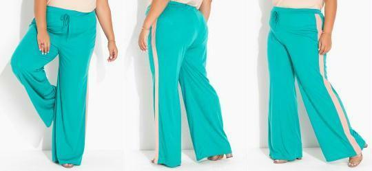 Cala Turquesa com Elstico na Cintura Plus Size
