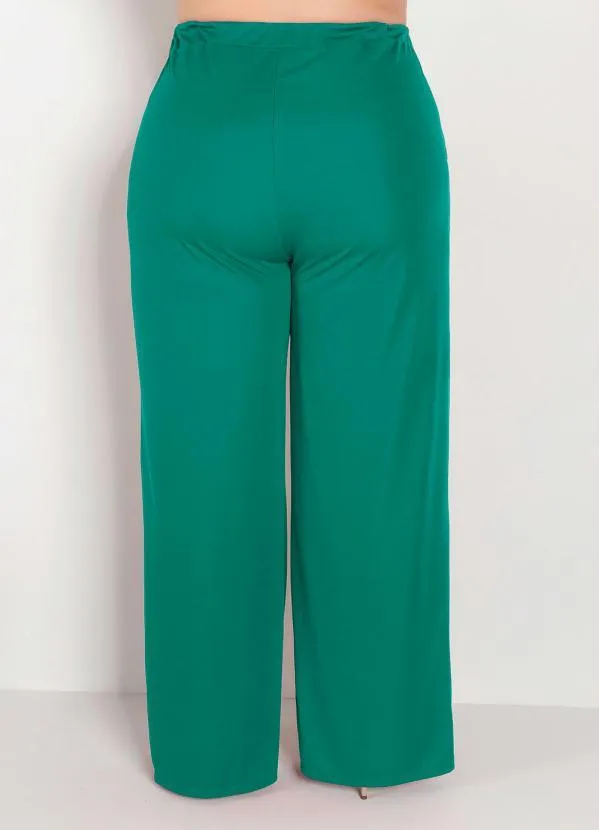 Marguerite - Calça Verde com Elástico no Cós Plus Size 2