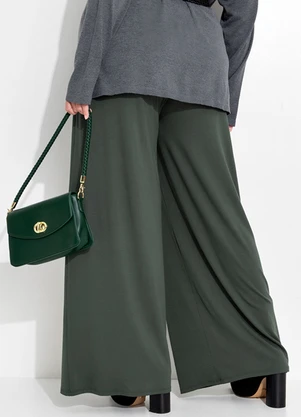 Marguerite - Calça Verde Escuro em Malha de Viscose - MARGUERITE