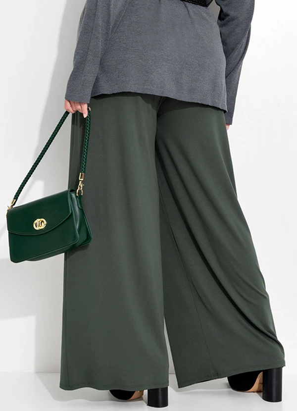 Marguerite - Calça Verde Escuro em Malha de Viscose 2