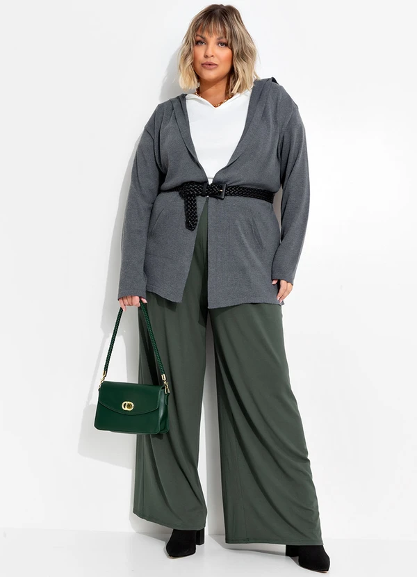 Marguerite - Calça Verde Escuro em Malha de Viscose 3