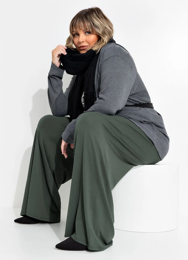 Marguerite - Calça Verde Escuro em Malha de Viscose 6