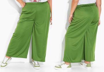 Cala Verde Wide Leg com Elstico Plus Size