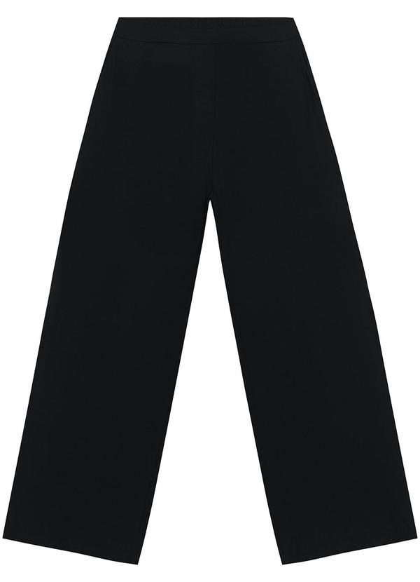 Malwee - Calça Wide Leg em Moletinho Plus Preto 5