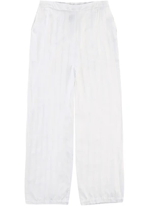 Malwee - Calça Wide Leg em Viscose PlusBranco - MALWEE
