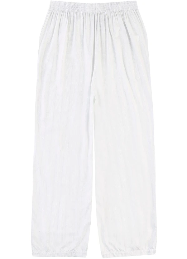 Malwee - Calça Wide Leg em Viscose PlusBranco 2