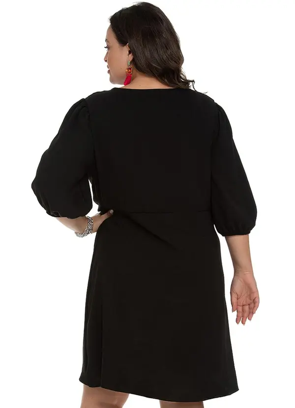 Secret Glam - Vestido Crepe Feminino Preto 2