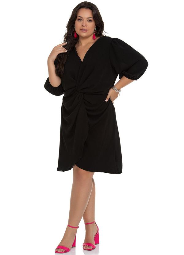 Secret Glam - Vestido Crepe Feminino Preto 3