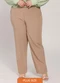 Lisamour - Calça Alfaiatada Reta Bege - variação: Bege