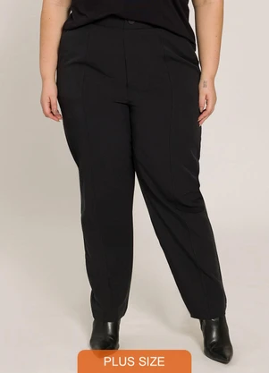 Lisamour - Calça Alfaiatada Reta Preta - LISAMOUR