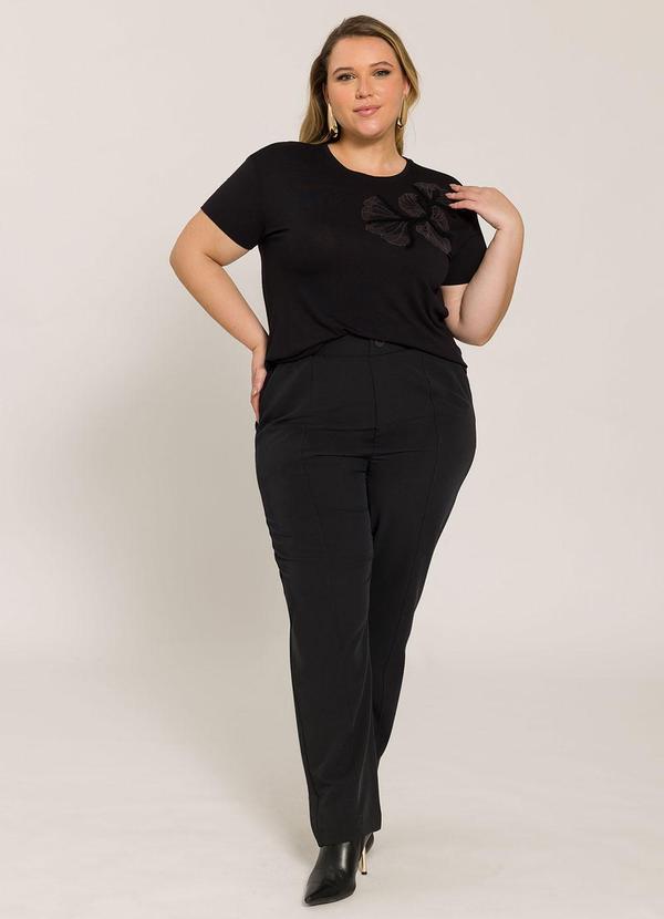 Lisamour - Calça Alfaiatada Reta Preta 3