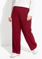 Marguerite - Calça Preto em Crepe Plano - variação: Bordô