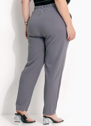 Marguerite - Calça Cinza em Malha Crepe - MARGUERITE