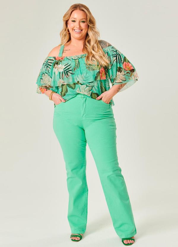 Lisamour - Calça em Sarja Verde 1