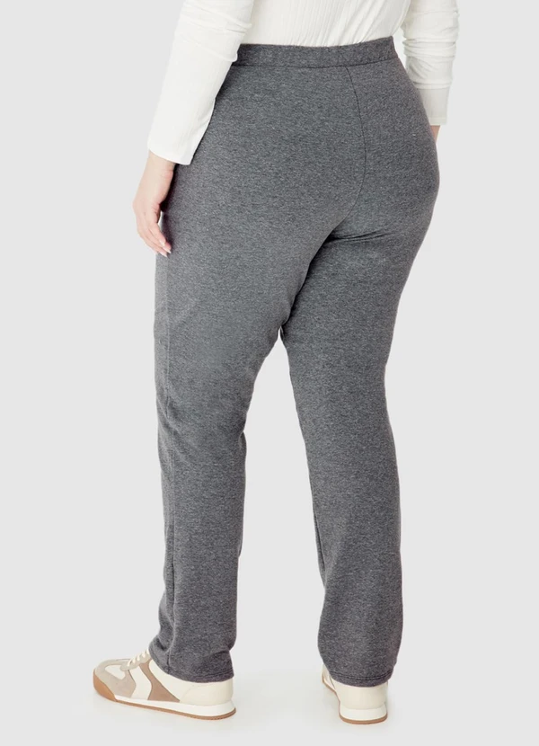 Malwee - Calça Feminina em Moletom Plus Cinza 2