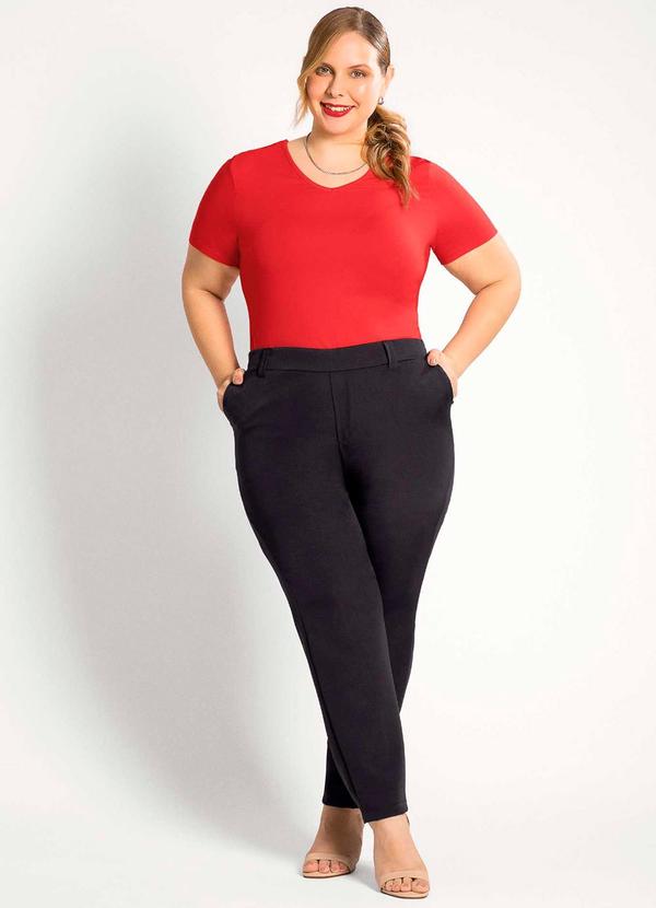 Habana - Calça Feminina Plus Size Elegante Preto 1