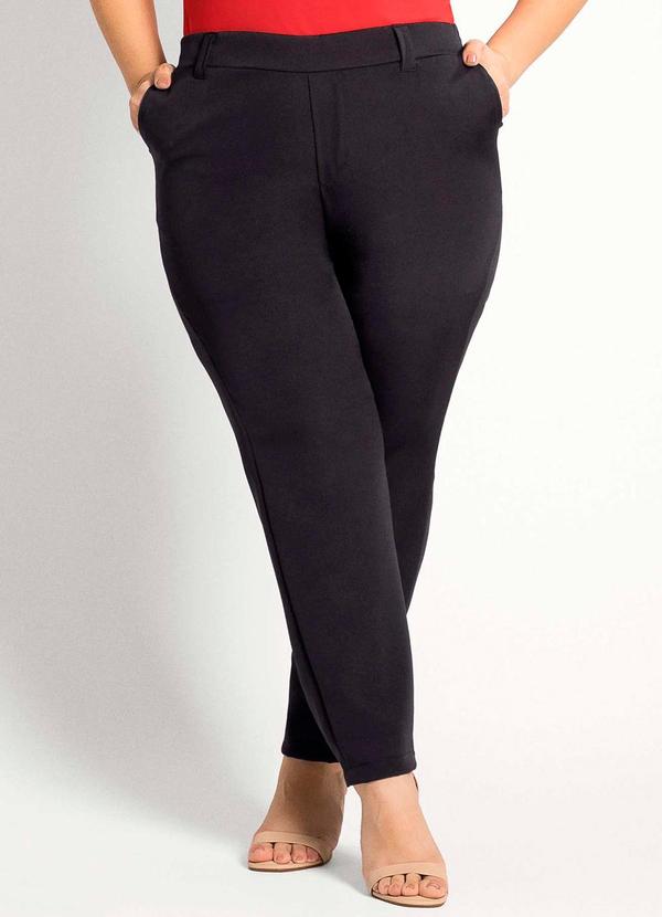 Habana - Calça Feminina Plus Size Elegante Preto 4