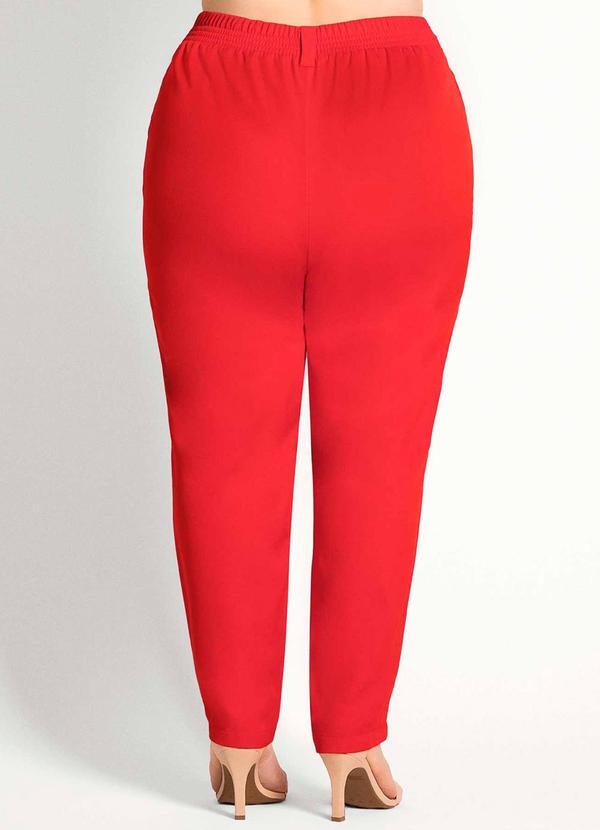Habana - Calça Feminina Plus Size Elegante Vermelho 2