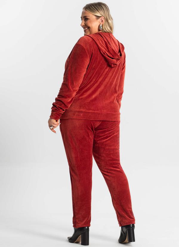Secret Glam - Calça Feminina Plus Size em Plush Vermelho 4