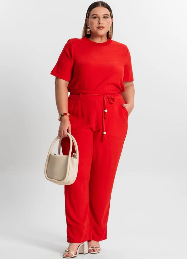 Secret Glam - Calça Feminina Plus Size Laranja 3