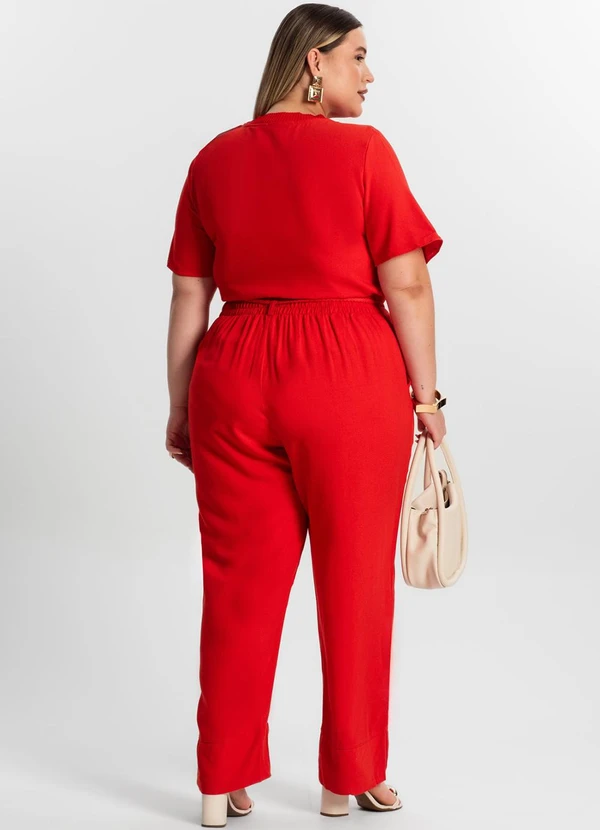 Secret Glam - Calça Feminina Plus Size Laranja 4