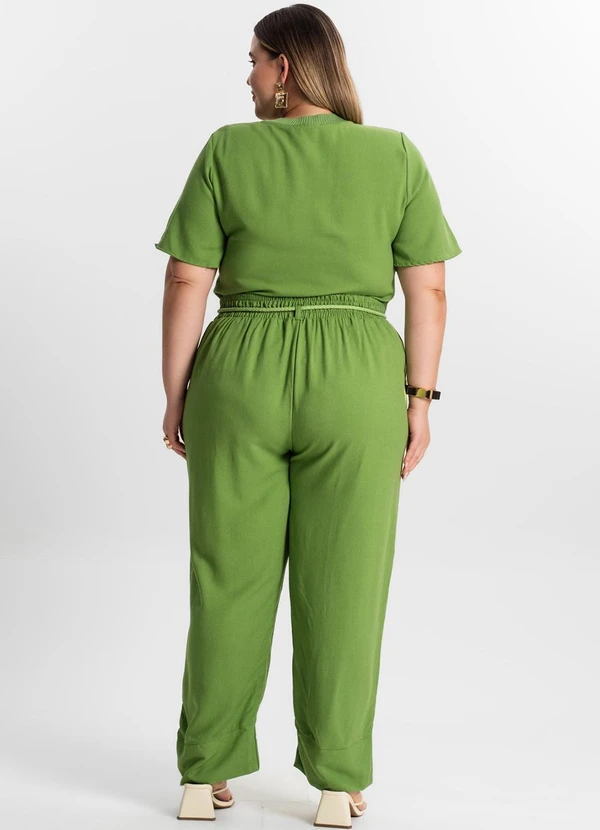 Secret Glam - Calça Feminina Plus Size Verde 4