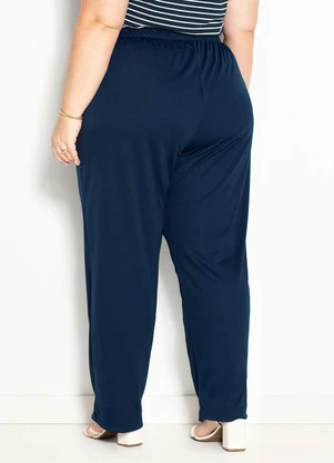 Marguerite - Calça Marino com Faixas para Amarrar Plus Size - MARGUERITE