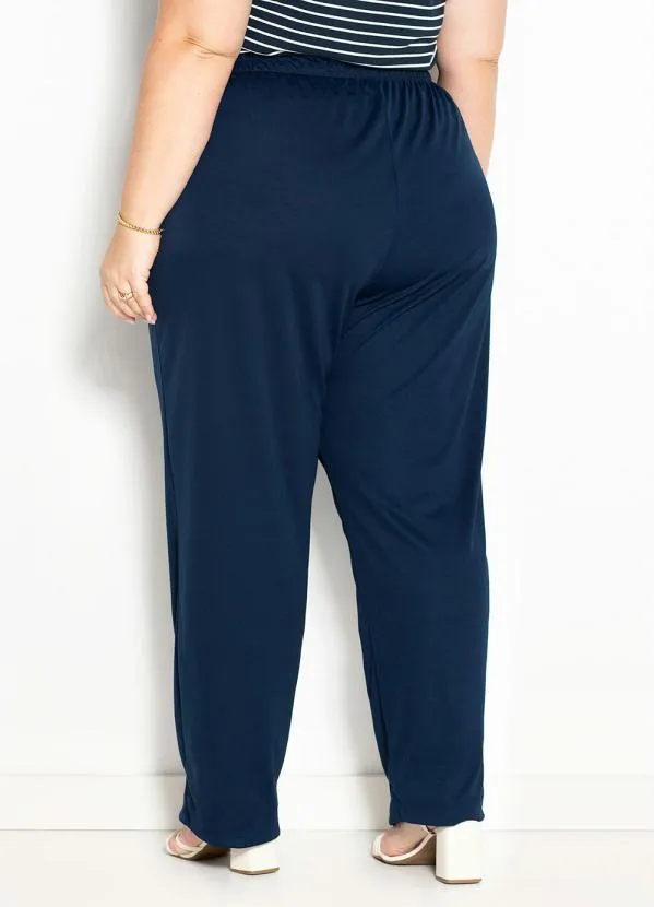 Marguerite - Calça Marino com Faixas para Amarrar Plus Size 2