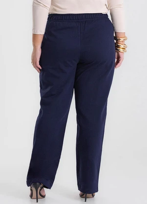 Secret Glam - Calça Plus Moletom Felpado Azul - SECRET GLAM