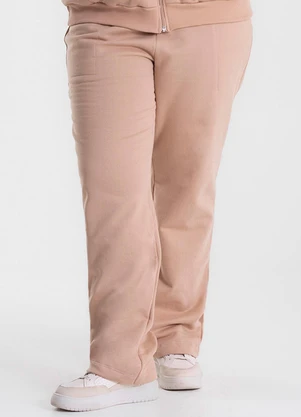 Secret Glam - Calça Plus Moletom Felpado Marrom - SECRET GLAM